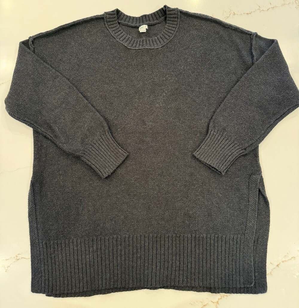 Aerie Charcoal Grey Oversized Crewneck Sweater Size S/P